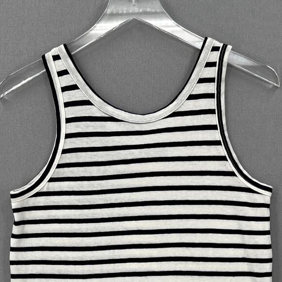 ENZA COSTA Easy Tank Womens Small White Black Cotton Cashmere Sleeveless NEW - Picture 6 of 13